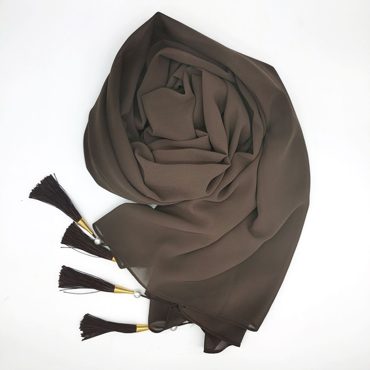 Brown Chiffon Scarf